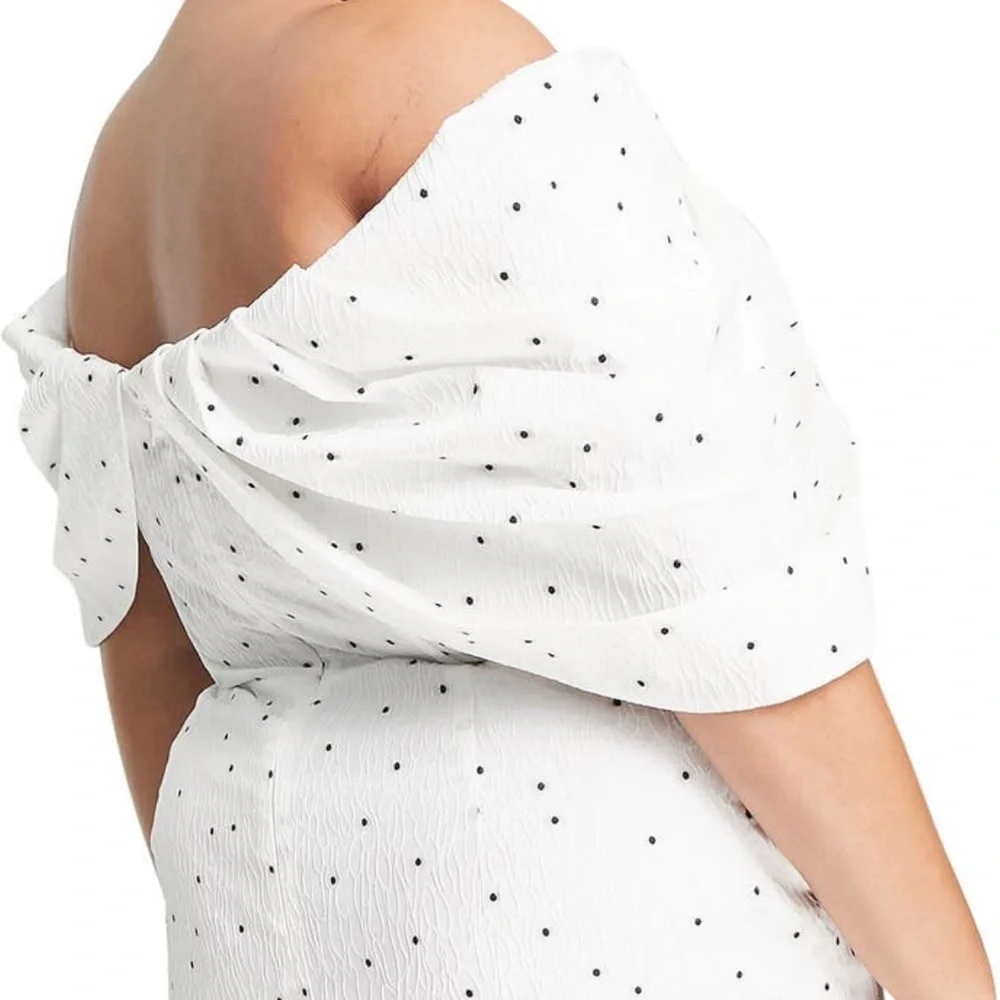 ASOS Design Curve Ruffle Bardot Mini Dress - Picture 3 of 5